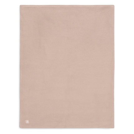 Deken Ledikant 100x150cm Basic Knit - Wild Rose/Fleece - Babywinkel - 8717329377240