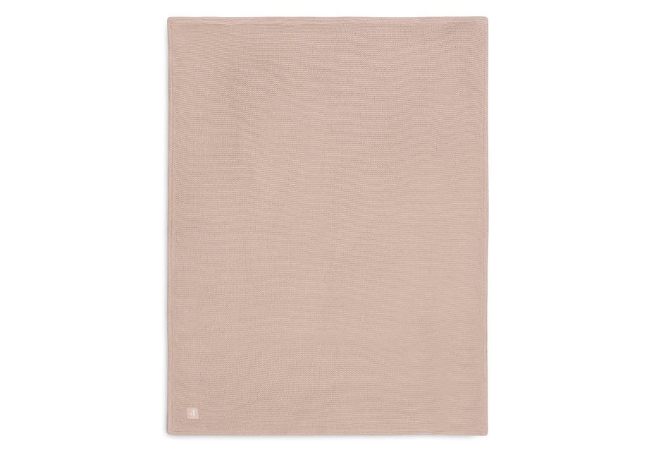 Deken Ledikant 100x150cm Basic Knit - Wild Rose/Fleece - Babywinkel - 8717329377240