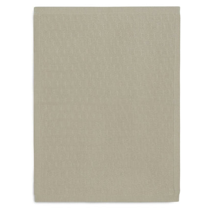 Deken Ledikant 100x150cm Grain Knit - Olive Green - Babywinkel - 8717329377578