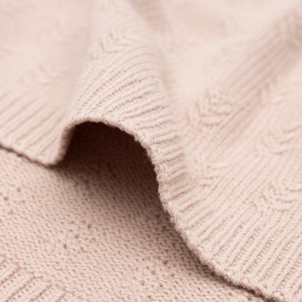 Deken Ledikant 100x150cm Grain Knit - Wild Rose - Babywinkel - 8717329377585