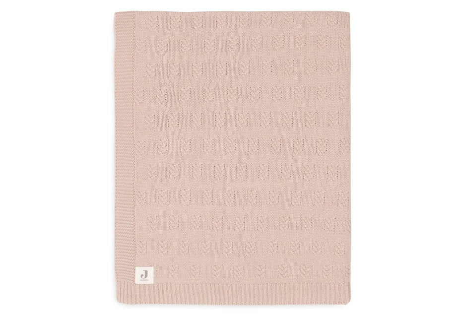 Deken Ledikant 100x150cm Grain Knit - Wild Rose - Babywinkel - 8717329377585