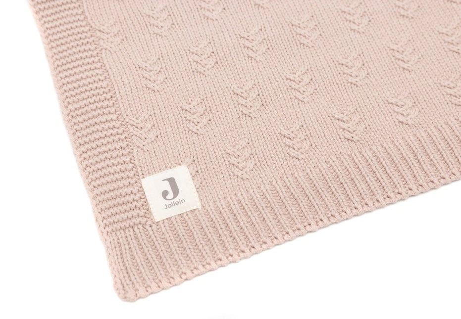 Deken Ledikant 100x150cm Grain Knit - Wild Rose - Babywinkel - 8717329377585