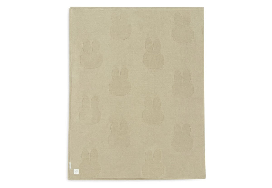 Deken Ledikant 100x150cm Miffy - Olive Green/Coral Fleece - Babywinkel - 8717329379053