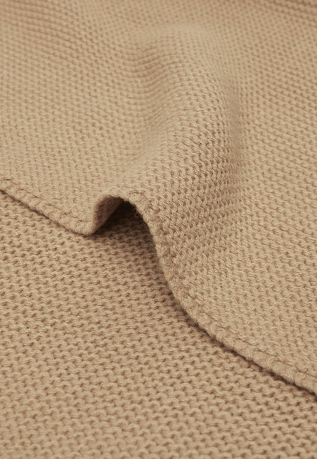 Deken Wieg 75x100cm Basic Knit - Biscuit - Babywinkel - 8717329368064