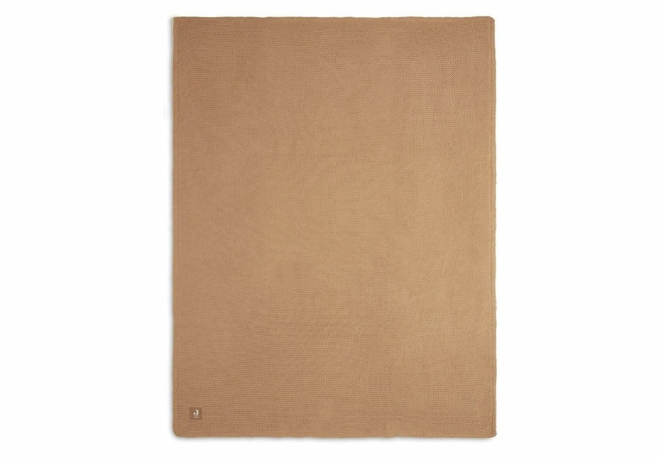 Deken Wieg 75x100cm Basic Knit - Biscuit/Fleece - Babywinkel - 8717329368088