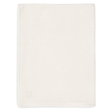Deken Wieg 75x100cm Basic Knit - Ivory/Coral Fleece - Babywinkel - 8717329379145