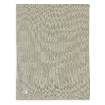 Deken Wieg 75x100cm Basic Knit - Olive Green - Babywinkel - 8717329377318