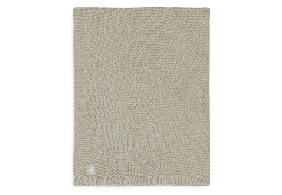 Deken Wieg 75x100cm Basic Knit - Olive Green - Babywinkel - 8717329377318