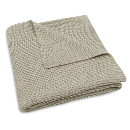 Deken Wieg 75x100cm Basic Knit - Olive Green - Babywinkel - 8717329377318