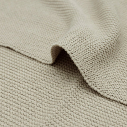 Deken Wieg 75x100cm Basic Knit - Olive Green - Babywinkel - 8717329377318