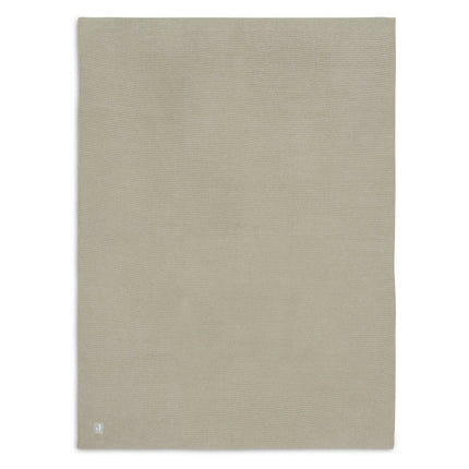 Deken Wieg 75x100cm Basic Knit - Olive Green - Babywinkel - 8717329377318