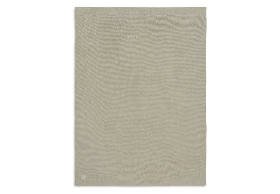 Deken Wieg 75x100cm Basic Knit - Olive Green - Babywinkel - 8717329377318