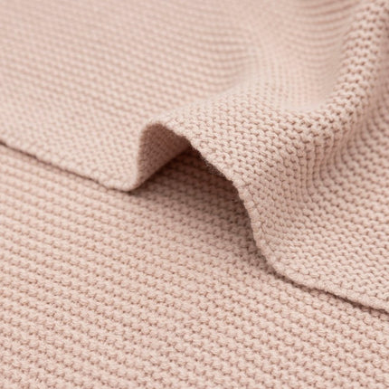 Deken Wieg 75x100cm Basic Knit - Wild Rose - Babywinkel - 8717329377301