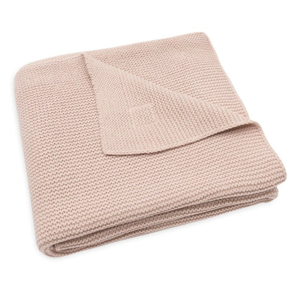 Deken Wieg 75x100cm Basic Knit - Wild Rose - Babywinkel - 8717329377301