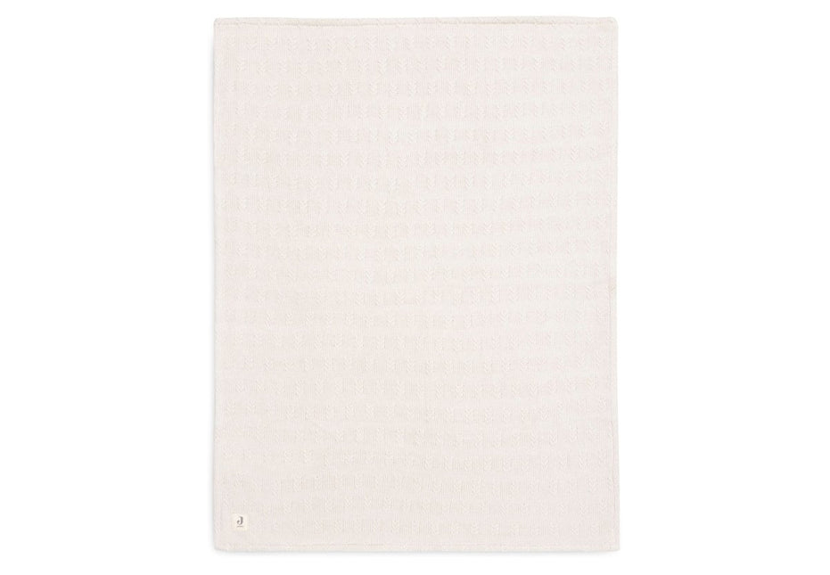Deken Wieg 75x100cm Grain Knit - Oatmeal/Velvet - Babywinkel - 8717329377561