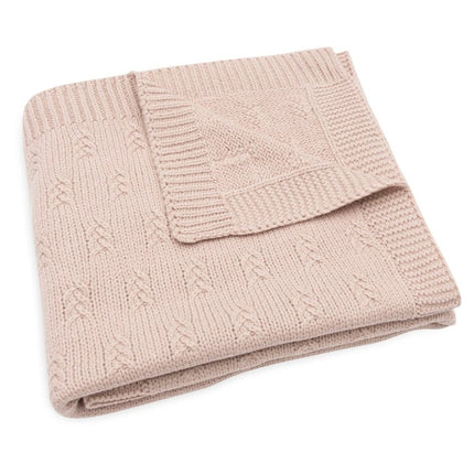 Deken Wieg 75x100cm Grain Knit - Wild Rose - Babywinkel - 8717329377615