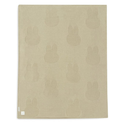 Deken Wieg 75x100cm Miffy - Olive Green/Coral Fleece - Babywinkel - 8717329379046