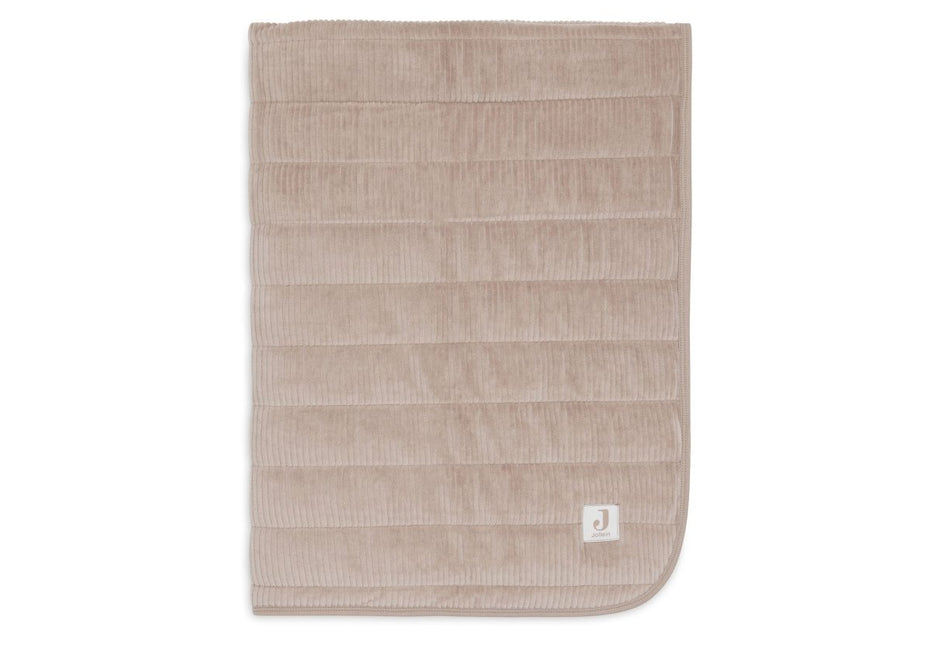 Jollein Wiegdeken Velvet Rib/ Milky Coffee 75X100Cm koop je bij Babywinkel
