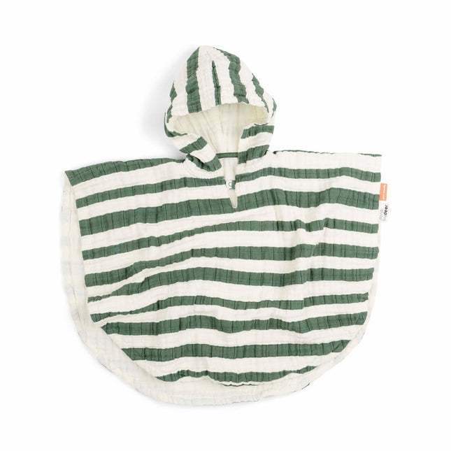 Done by Deer Badponcho Stripes Gots Green koop je bij Babywinkel