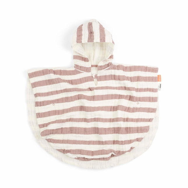 Done by Deer Badponcho Stripes Gots Powder - Done by Deer - Babywinkel - 5712643037750