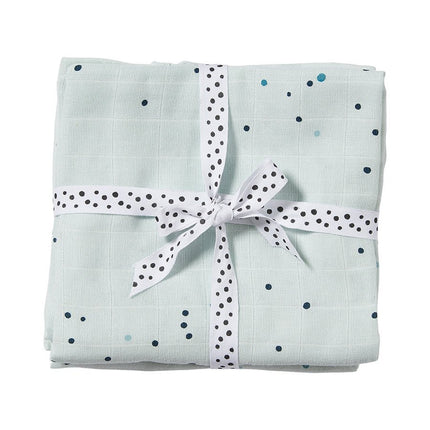 Done by Deer Hydrofiele Doek Dromerige Stippen Blue 2st koop je bij Babywinkel