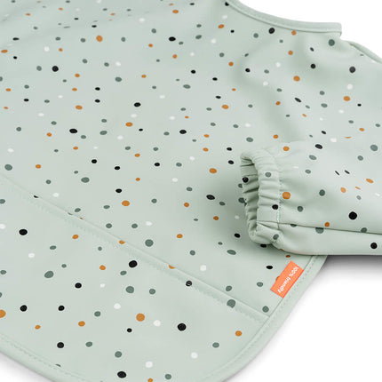 Done by Deer Slabbetje Met Mouwen Happy Dots Green - Done by Deer - Babywinkel - 5712643029731