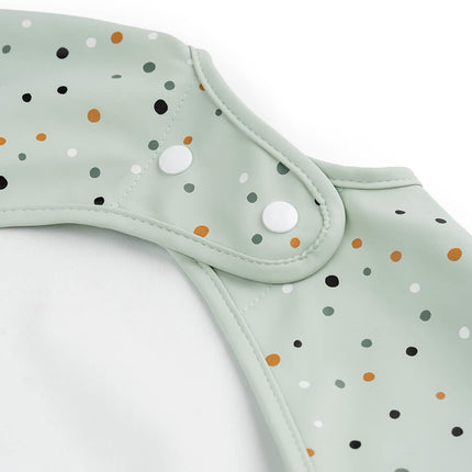 Done by Deer Slabbetje Met Mouwen Happy Dots Green - Done by Deer - Babywinkel - 5712643029731