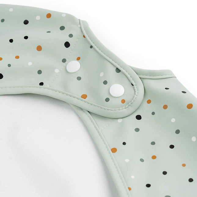 Done by Deer Slabbetje Met Mouwen Happy Dots Green - Done by Deer - Babywinkel - 5712643029731