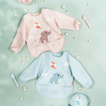 Done by Deer Slabbetje Playground Blue met Mouwen - Done by Deer - Babywinkel - 5712643053675