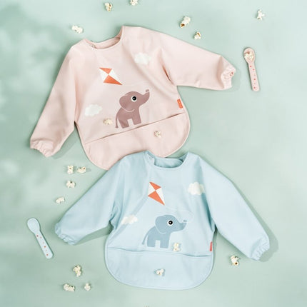 Done by Deer Slabbetje Playground Blue met Mouwen - Done by Deer - Babywinkel - 5712643053675