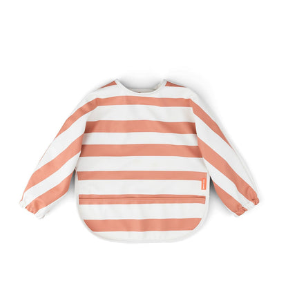 Done by Deer Slabbetje Stripes Met Lange Mouwen Papaya - Done by Deer - Babywinkel - 5712643042037