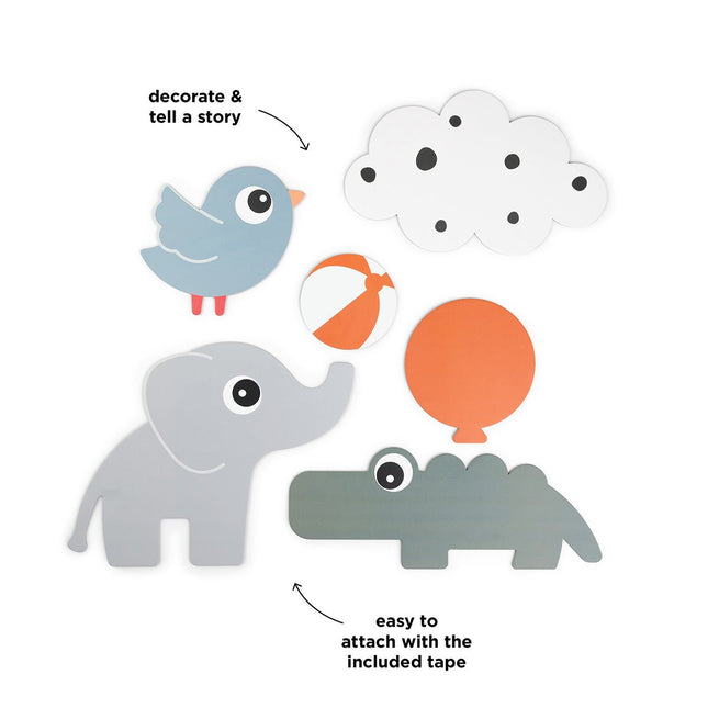 Done by Deer Wanddecoratie Deer Friends 6St koop je bij Babywinkel