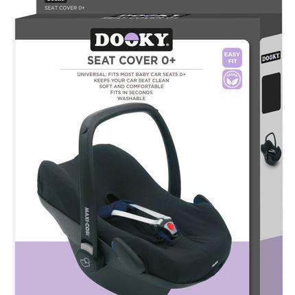 Dooky Autostoelhoes Seat Cover 0+ Zwart Uni - Dooky - Babywinkel - 5038278002872