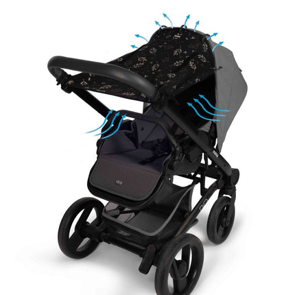 Dooky Zonnekap Universeel Leaves Black - Dooky - Babywinkel - 5038278011874