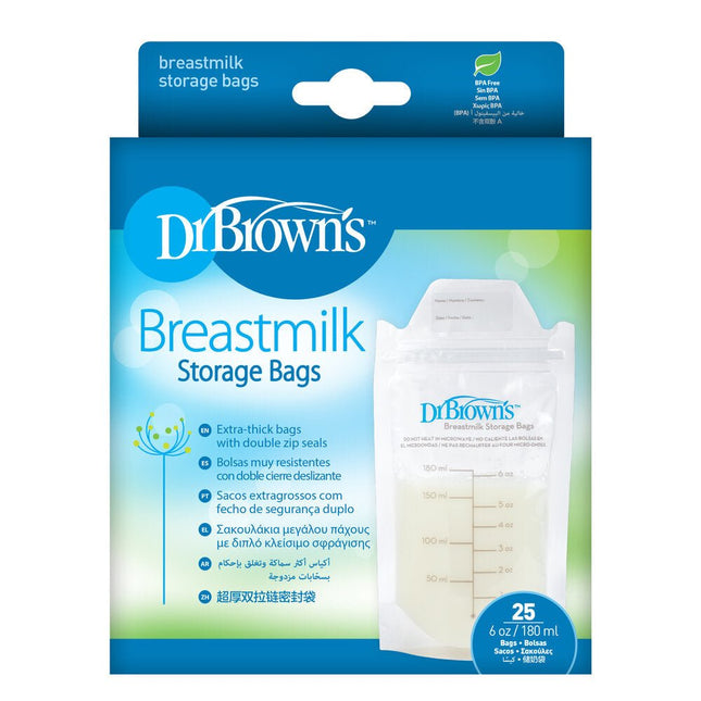 Dr. Brown's Borstvoeding bewaarzakjes 25st - Dr. Brown's - Babywinkel - 851606002086