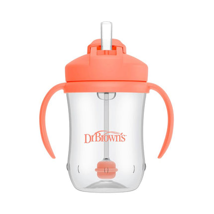 <tc>Dr. Brown's</tc> Bicchiere con cannuccia per neonati Coral 270 ml