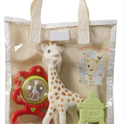 <tc>Sophie de Giraf</tc> Borsa regalo con anello e sonaglio per la dentizione