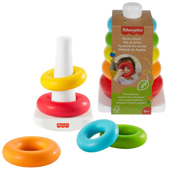 Fisher - Price Stapeltoren Met Gekleurde Ringen 6 Delig koop je bij Babywinkel