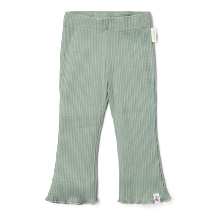 Pantaloni svasati verde giardino