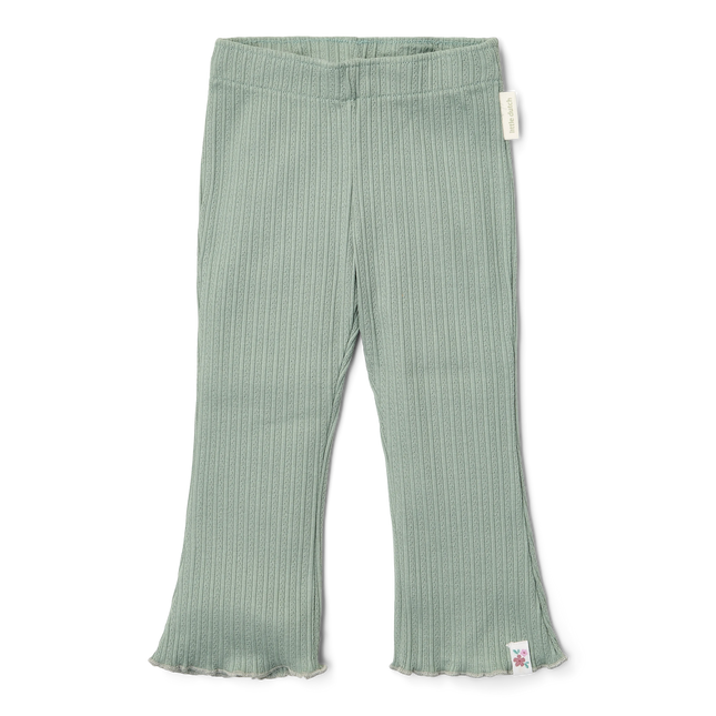 Pantaloni svasati verde giardino