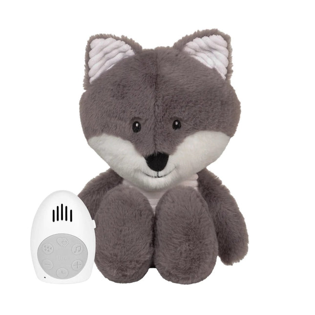 Flow Amsterdam Knuffel met Hartslag Robin Vosje Grijs koop je bij Babywinkel