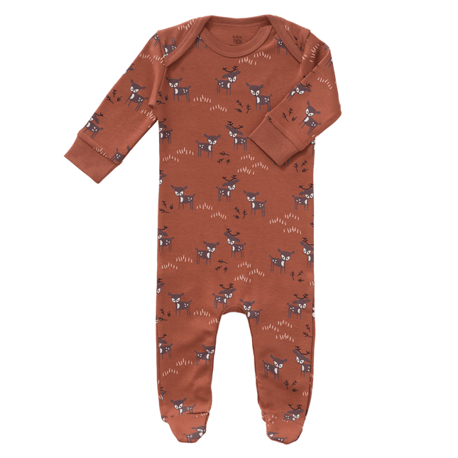 Fresk Baby Pyjama Deer Met Voeten Amber Brown koop je bij Babywinkel