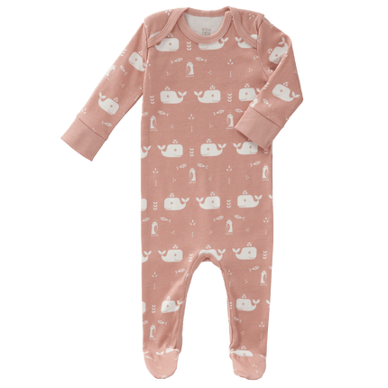 Fresk Baby Pyjama Met Voet Whale Mellow Rose - Fresk - Babywinkel - 8718754233828