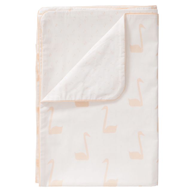 Fresk Dekbedovertrek Swan Pale Peach 140x200cm koop je bij Babywinkel