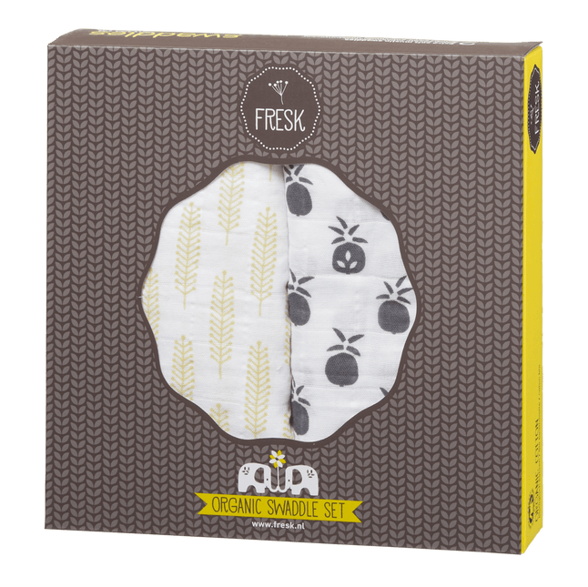 Fresk Hydrofiele Doek Pineapple 70x60cm 2st koop je bij Babywinkel