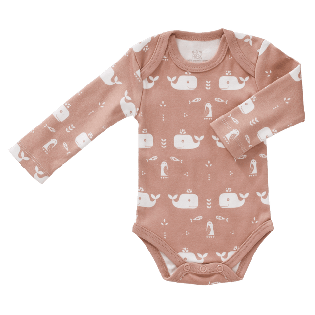 Fresk Romper Lange Mouw Whale Mellow Rose - Fresk - Babywinkel - 8718754233903