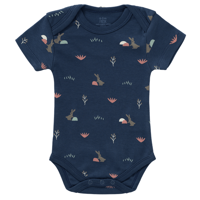 Fresk Romper Rabbit Korte Mouwen Mood Indigo koop je bij Babywinkel