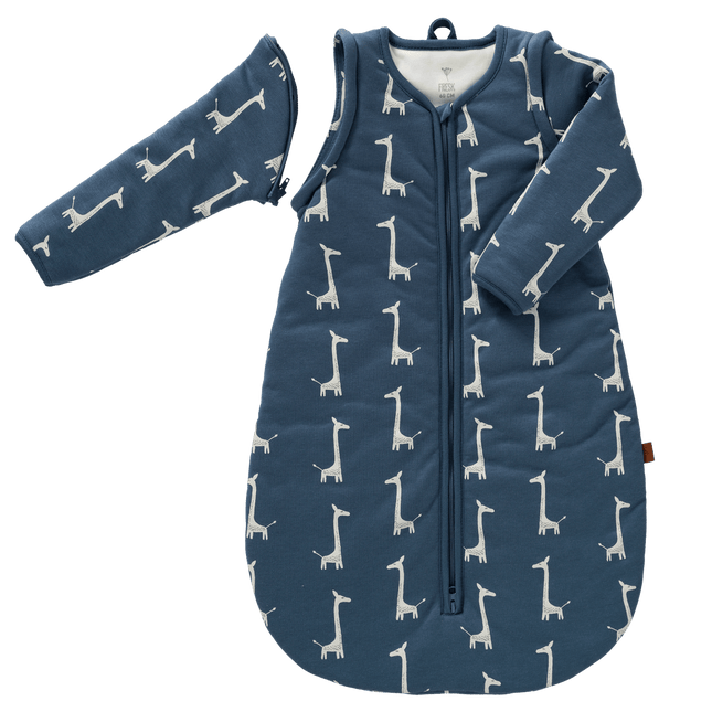 Fresk Slaapzak Baby Interlock Met Lichte Voering Giraf Indigo Blue 60cm - Fresk - Babywinkel - 8720088957004