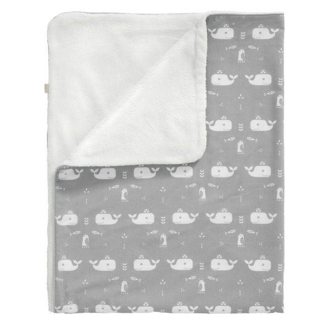 Fresk Wiegdeken Whale Dawn Grey 80x100cm - Fresk - Babywinkel - 8718754237529