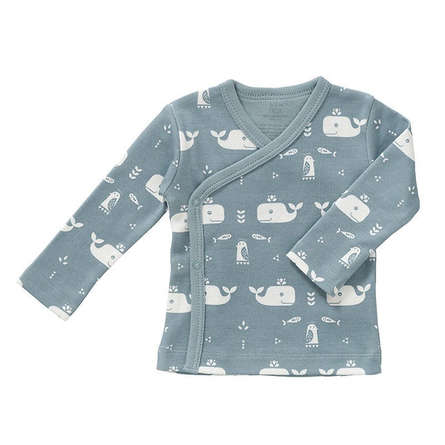 Fresk Wikkelvestje Whale Blue Fog koop je bij Babywinkel
